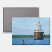 Aimant Peinture du phare du chenal de Lubec (Recto/Verso)
