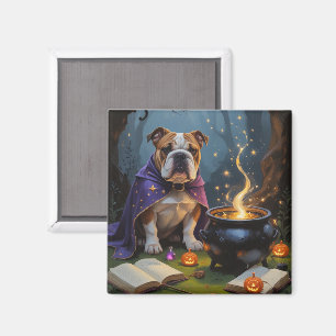 Aimant Peinture fantaisiste de Halloween Bulldog