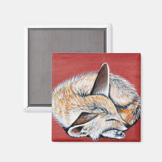 Aimant Peinture Fennec Fox (Recto/Verso)