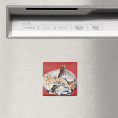 Aimant Peinture Fennec Fox (In Situ (Lave-vaisselle))