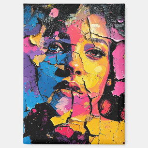 Aimant Peinture fissurée Peinture murale Beauté peau prof