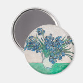 Aimant Peinture impressionniste vase d'iris de Van Gogh (Recto/Verso)