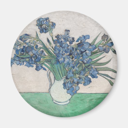 Aimant Peinture impressionniste vase d'iris de Van Gogh (Devant)