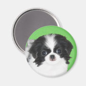 Aimant Peinture japonaise de chiot - Art original de chie (Recto/Verso)