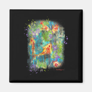 Aimant Peinture Koi Poisson Peinture Zen Japonais Perdu