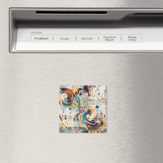 Aimant Peinture moderne sur thème musical (In Situ (Lave-vaisselle))