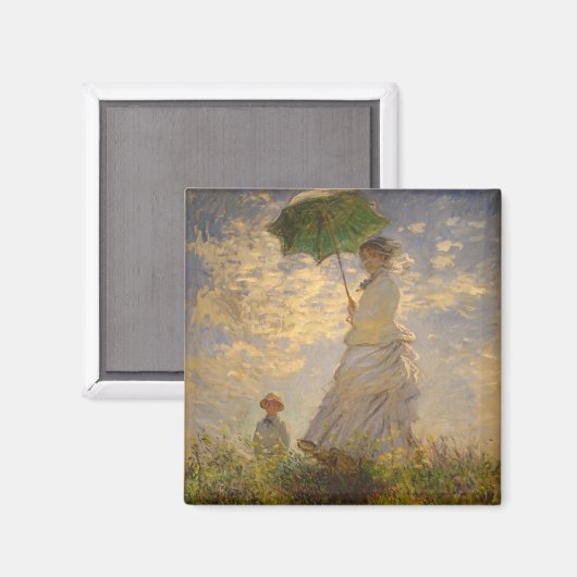 Aimant Peinture Monet Parapluie (Recto/Verso)