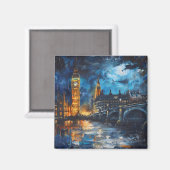Aimant Peinture nocturne de Londres (Recto/Verso)