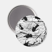 Aimant Peinture originale en tache noire (Recto/Verso)