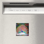 Aimant Peinture Peacock vintage (In Situ (Lave-vaisselle))