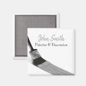 Aimant Peinture Peintre Service Société Brush Grey (Recto/Verso)