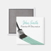 Aimant Peinture Peintre Service Société Brush Pastel Mint (Recto/Verso)