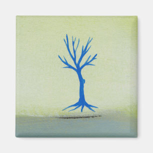 Aimant Peinture planante d'arbre d'art paisible de