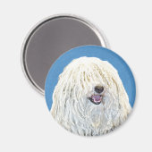 Aimant Peinture Puli - Cute Original Chien Art (Recto/Verso)