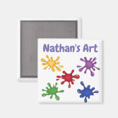 Aimant Peinture Splashes Artiste personnalisé (Recto/Verso)