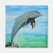 Aimant Peinture sur dauphin (Devant)