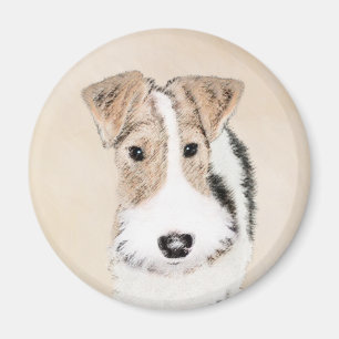 Aimant Peinture Terrier de Renard de fil - Cute Original