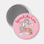 Aimant Peinture Tom & Jerry Coeurs de Saint-Valentin (Recto/Verso)