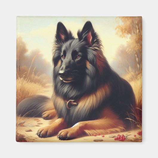 Aimant Peinture vintage belge Tervuren (Devant)