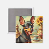 Aimant Peinture vintage Pinscher (Recto/Verso)