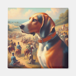 Aimant Peinture vintage pour chien de collection