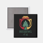 Aimant Pékin Chine Asie (Recto/Verso)