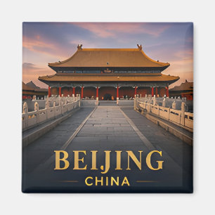 Aimant ✈️ Pékin Chine Voyage Cadeau 🏯