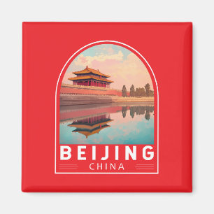 Aimant Pékin Chine Voyage Emblème d'art
