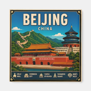Aimant 🧲 Pékin Chine Voyage Souvenir Pour les Visiteurs
