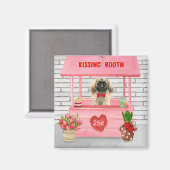 Aimant pekingese Chien Valentine's Day Kissing Booth (Recto/Verso)