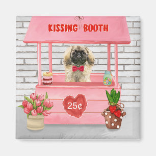 Aimant pekingese Chien Valentine's Day Kissing Booth