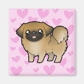 Aimant Pekingese Love (coupe de chiot) (Devant)