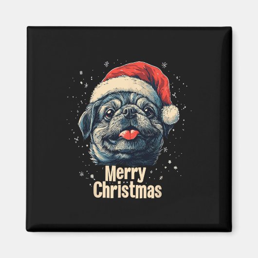 Aimant Pekingese Santa Hat Joyeux Noël Noël Amoureux des  (Devant)