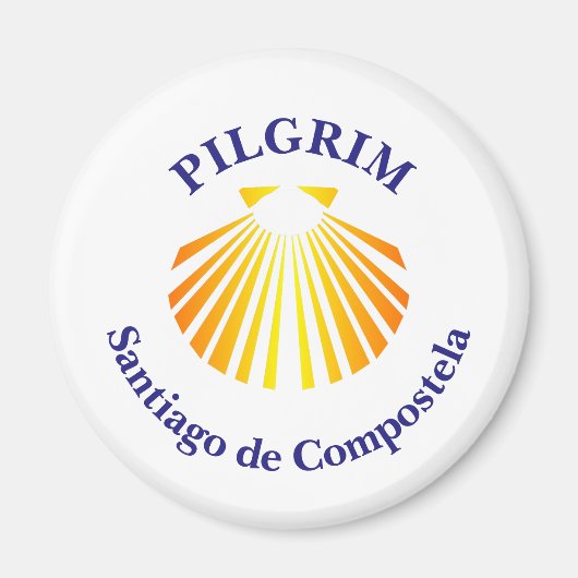 Aimant pèlerin du Camino de Santiago (Devant)