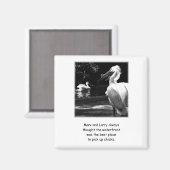 Aimant Pélicans humoristiques (Recto/Verso)