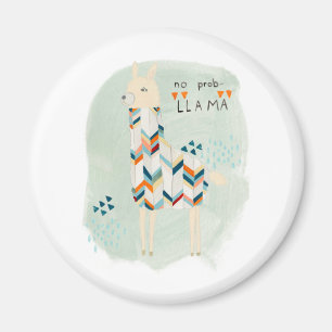 Aimant Peloton de lama - aucun Prob-lama