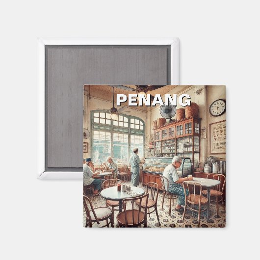 Aimant Penang Malaysia Shophouse Kopitiam Travel (Recto/Verso)