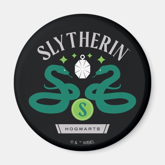 Aimant Pendentif Serpent Double Maison SLYTHERIN™ Graphiq (Devant)