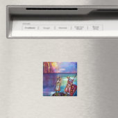 Aimant PENDRAGON Chevaliers médiévaux, Coucher de soleil  (In Situ (Lave-vaisselle))