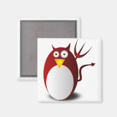 Aimant Penguin Linux Tux Ubuntu Devil Trident Lucifer (Recto/Verso)
