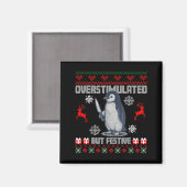 Aimant Penguin Overstimulated But Festive Ugly Christmas (Recto/Verso)