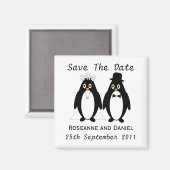 Aimant Penguin Save The Date Wedding Announcement (Recto/Verso)