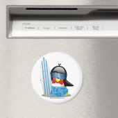 Aimant Penguin surfer (In Situ (Lave-vaisselle))