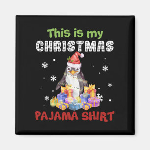 Aimant Penguin Voici Ma Chemise De Pyjama De Noël