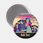 Aimant Pennsylvania Dutch, Lancaster, modifier le texte M (Recto/Verso)