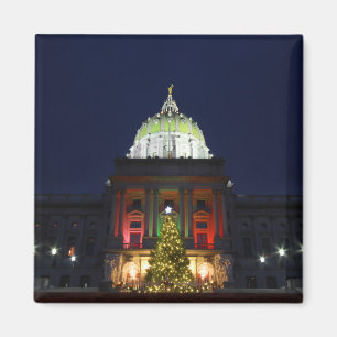 Aimant Pennsylvania State Capitol Christmas Tree Lights