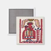 Aimant Pennsylvanie Dutch Folk Art Madonna (Recto/Verso)