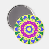 Aimant Pennsylvanie Dutch Hex Sign Spring Green and Blue (Recto/Verso)