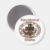 Aimant Pennsylvanie Le Sceau D'État Keystone (Recto/Verso)