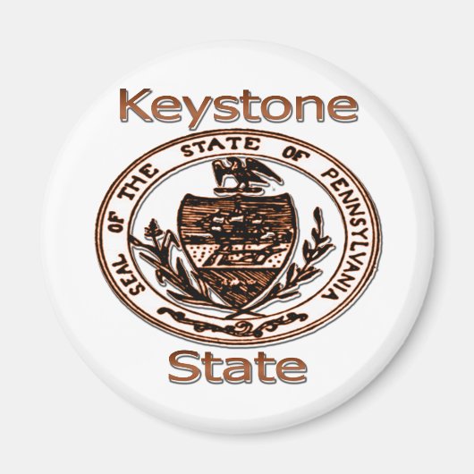 Aimant Pennsylvanie Le Sceau D'État Keystone (Devant)